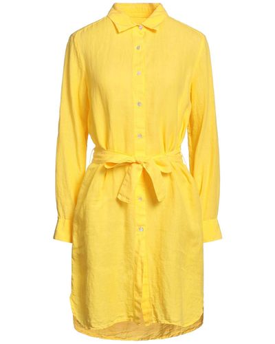 120% Lino Mini Dress - Yellow