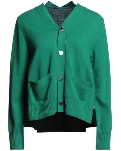 Sacai Cardigan Wool, Polyester - Green