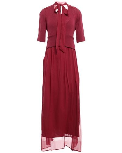 Manila Grace Midi Dress - Red