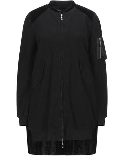 European Culture Overcoat & Trench Coat - Black