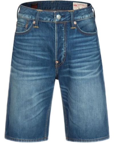 Evisu Shorts Jeans - Blu