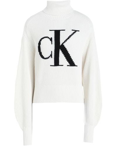 Calvin Klein Rollkragenpullover - Weiß