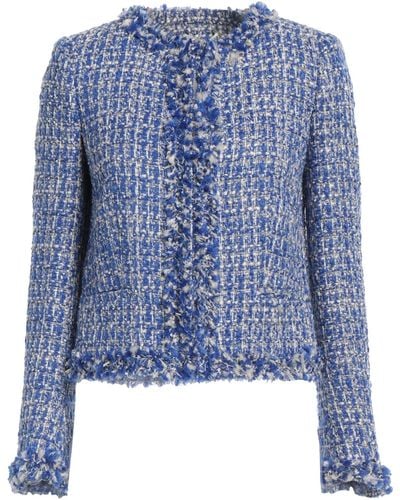 Alice + Olivia Jacket Polyester, Acrylic, Wool, Textile Fibers, Cotton - Blue