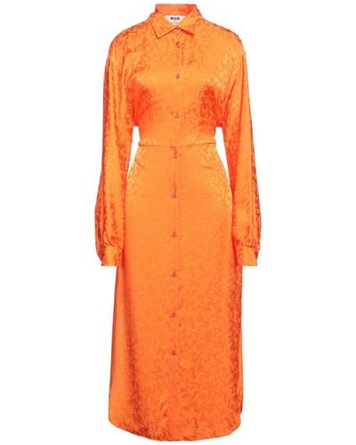 MSGM Vestito Lungo - Arancione