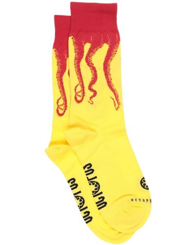 Octopus Socks & Hosiery - Yellow