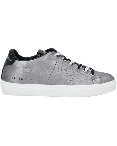 Leather Crown Trainers - Grey