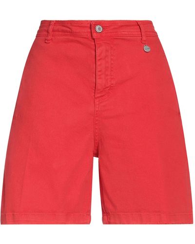 Berna Denim Shorts - Red