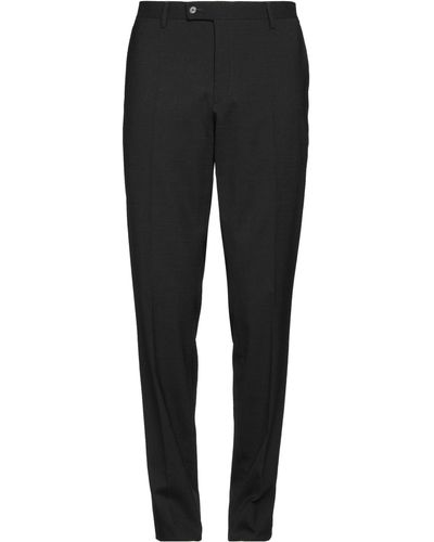 Paoloni Steel Trousers Polyester, Wool, Elastane - Black