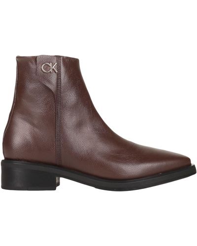 Calvin Klein Ankle Boots - Brown