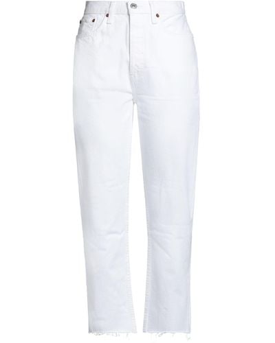 RE/DONE Pantalon en jean - Blanc