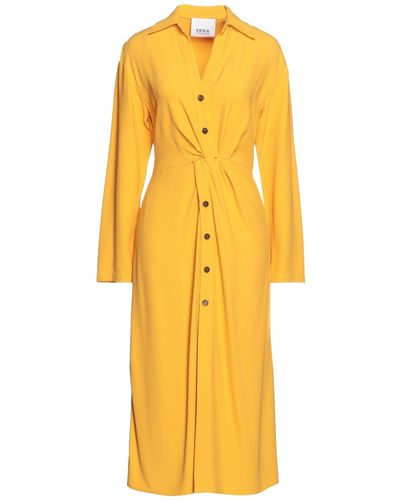 Erika Cavallini Semi Couture Midi Dress - Yellow