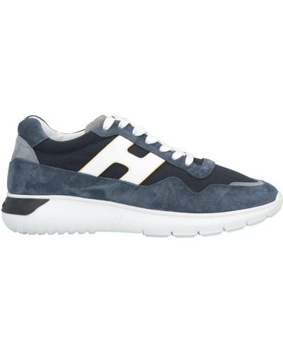 Hogan Interactive Leather Trainers - Blue