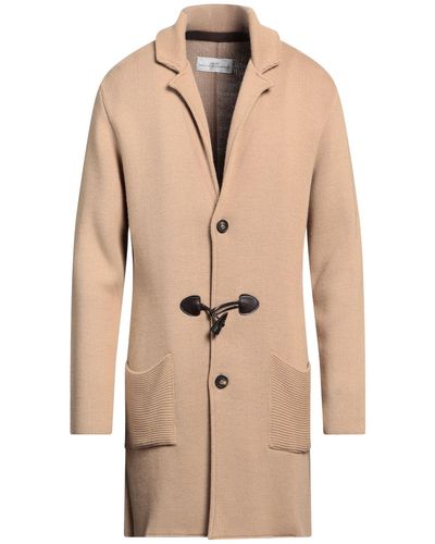 Grey Daniele Alessandrini Daniele Alessandrini Overcoat & Trench Coat Acrylic, Wool - Natural