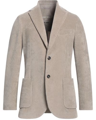Circolo 1901 Khaki Blazer Cotton, Polyester - Grey