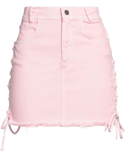 Julfer Denim Skirt - Pink