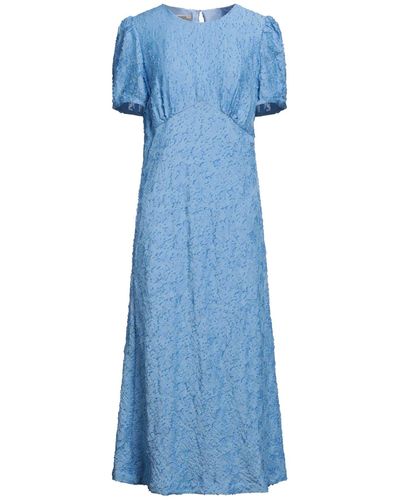 Baum und Pferdgarten Maxi-Kleid - Blau