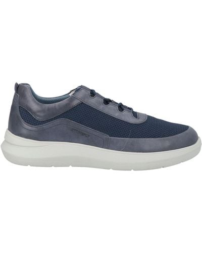 Stonefly Midnight Sneakers Calfskin, Textile Fibers - Blue
