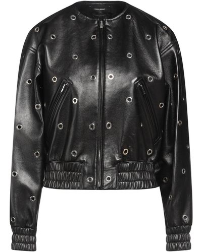 Isabel Marant Geometric-Panelled Studded Leather Jacket