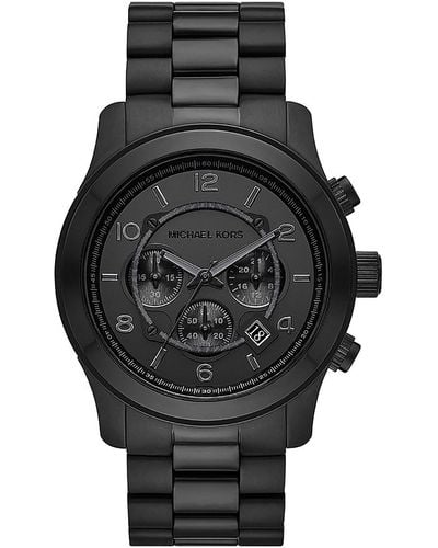Michael Kors Runway Chronograph Black Stainless Steel Watch