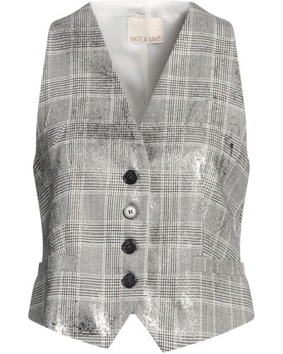 Angela Davis Tailored Vest - Gray