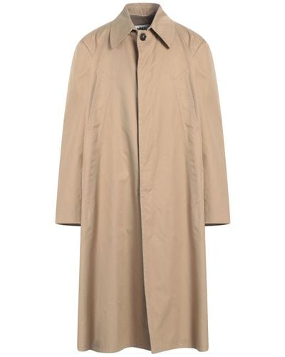 MM6 by Maison Martin Margiela Khaki Overcoat & Trench Coat Cotton - Natural