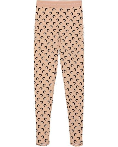 Marine Serre Leggings - Natural