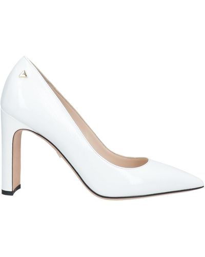 Grey Mer Court Shoes - White