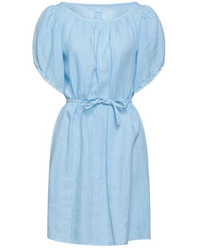 120% Lino Mini-Kleid - Blau