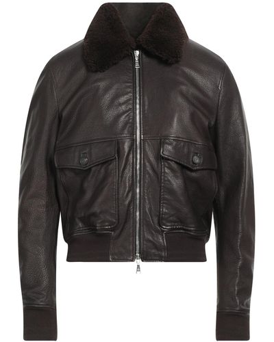 Tagliatore Dark Jacket Leather - Black