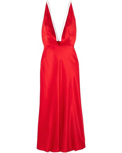 Matériel Midi Dress Silk - Red