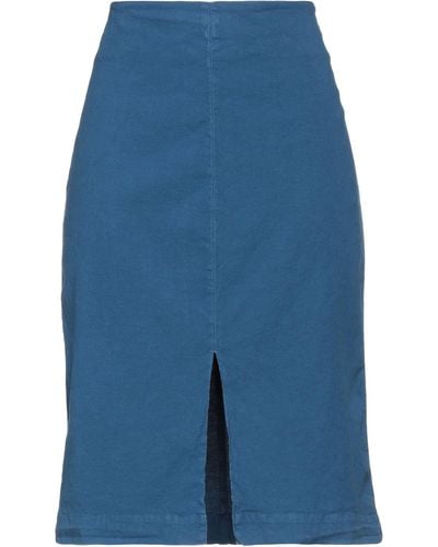 120% Lino Midi Skirt - Blue