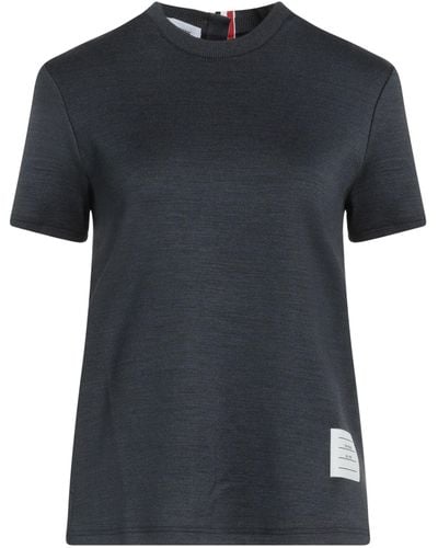 Thom Browne Midnight T-Shirt Cotton, Silk, Polyamide, Polyester - Black