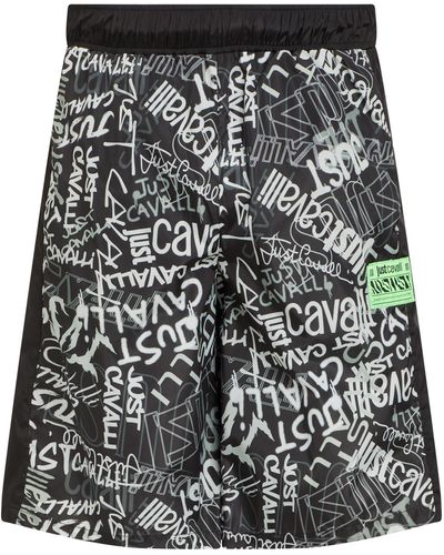 Just Cavalli Beach Shorts And Trousers - Black