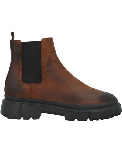 Hogan Ankle Boots Leather - Brown
