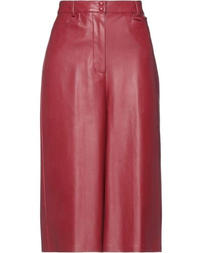 Patrizia Pepe Cropped Trousers - Red