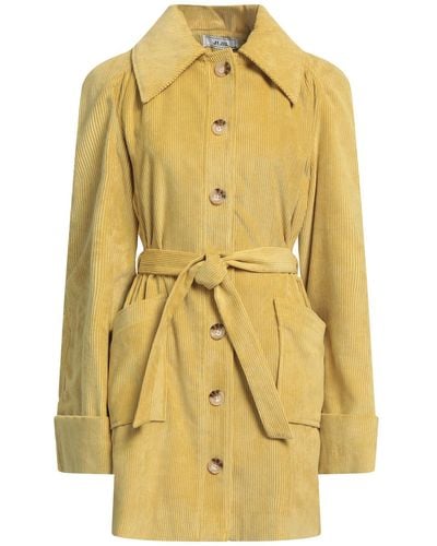 Jijil Overcoat & Trench Coat - Yellow
