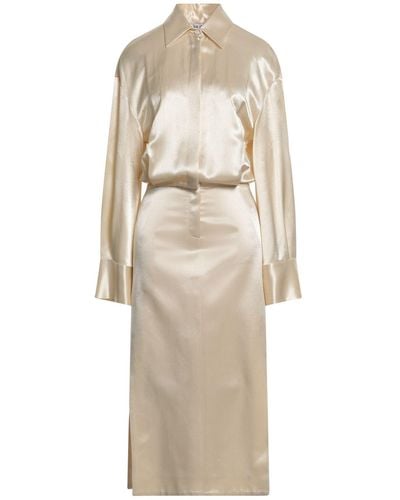 The Attico Ivory Maxi Dress Viscose - Natural