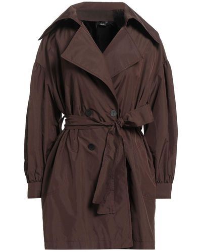 Carla G Overcoat & Trench Coat - Brown