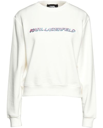 Karl Lagerfeld Future Logo Organic Cotton Sweatshirt - White