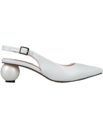 Mother Of Pearl Court Shoes - White