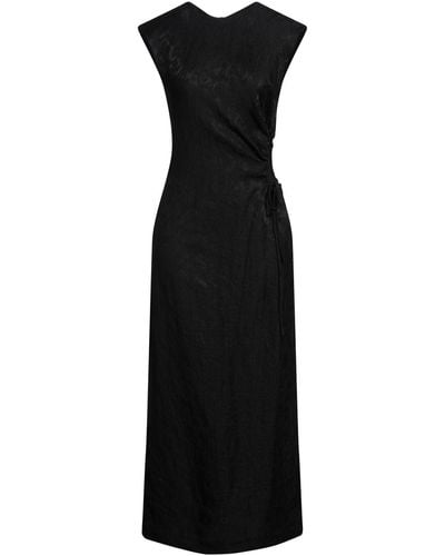 Tela Maxi Dress Linen, Viscose, Polyamide - Black