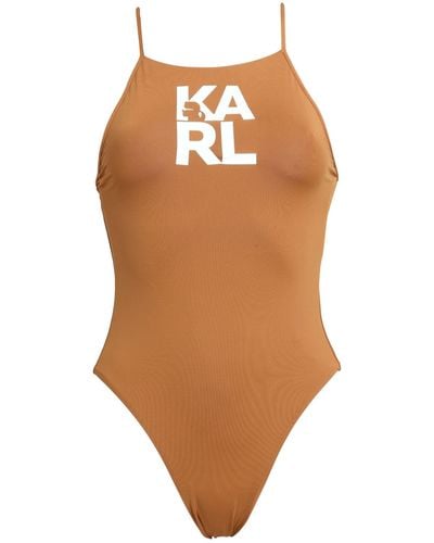 Karl Lagerfeld One-piece Swimsuit - Brown