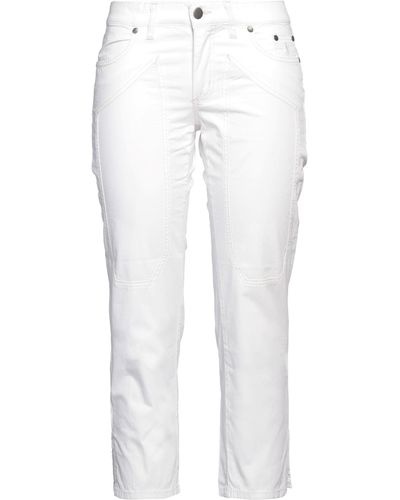 Jeckerson Pantaloni Cropped - Bianco