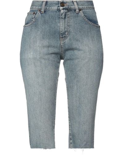 Saint Laurent Cropped Jeans - Blau