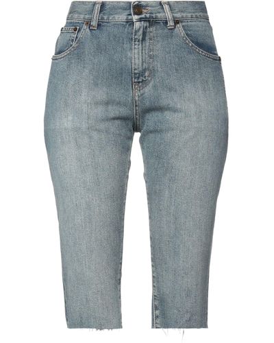 Saint Laurent Cropped Jeans - Blu