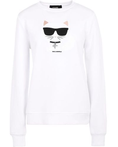 Karl Lagerfeld K/Ikonik Choupette Sweatshirt - Weiß