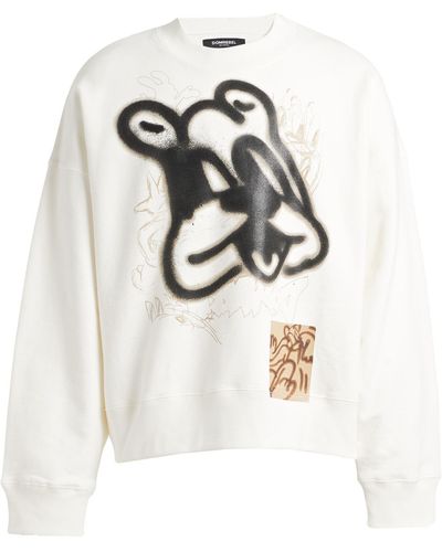DOMREBEL Ivory Sweatshirt Cotton - White