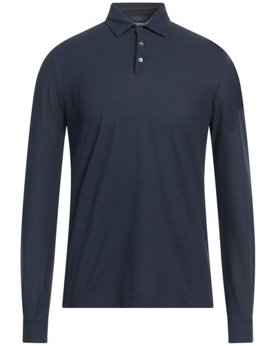 Zanone Midnight Polo Shirt Cotton - Blue