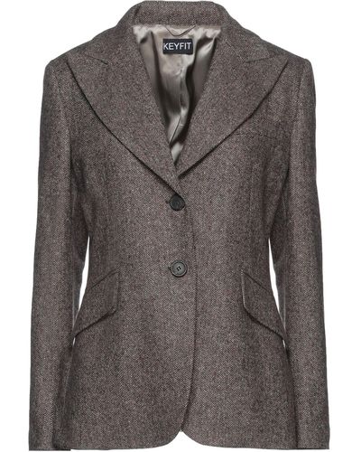 Keyfit Suit Jacket - Brown