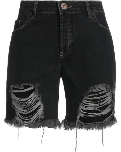 One Teaspoon Denim Shorts - Black